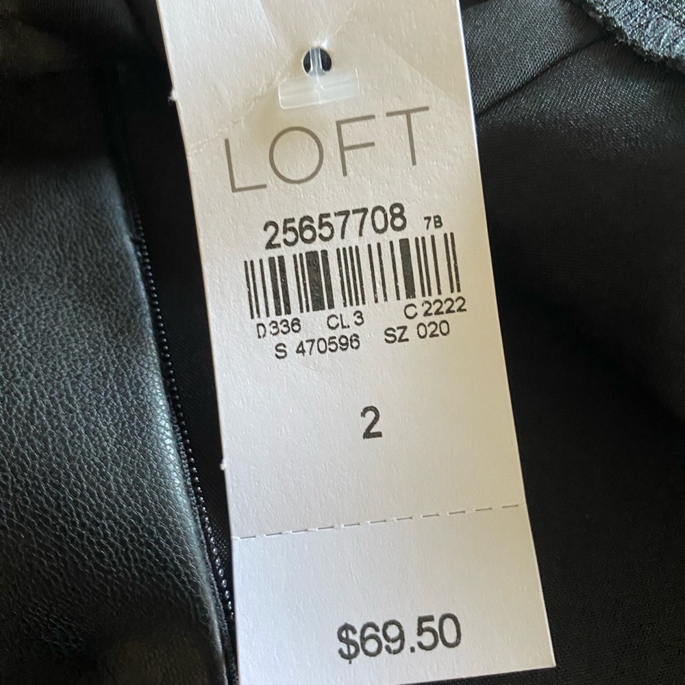 Loft Faux Leather Black Skirt - Picture 6 of 10